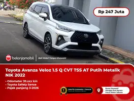 Toyota Avanza Veloz 1.5 Q CVT TSS AT Putih Metalik 2022/2023