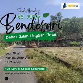 Tanah Murah Sukoharjo 45jt