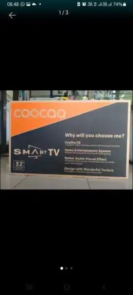 Coocaa smart 32s3u gress gransi resmi + pasang bracket tv