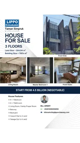 Rumah 3 Lantai Taman Simpruk (Nego)