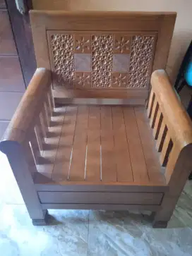 Kursi meja tamu set kayu jati ukir tua mode minimalis elegan