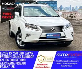 Tdp13JT Lexus RX 270 CBU Hongkong Version Premium pemakaian terawat