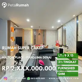Rumah super cakep furnish komplek halton place - panglima denai