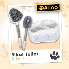 pembersih toilet kloset 2 in 1 dapat 2 tiang bisa dtempel merk AGOO
