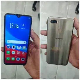 OPPO A7 3/64GB gold normal lancar no kendala