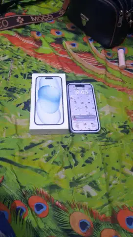 Jual iphone 15 blue 128gb resmi ibox