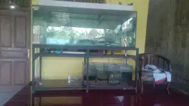 jual aquarium 2 meter × 70 cm + full set Sam filter atas bawah