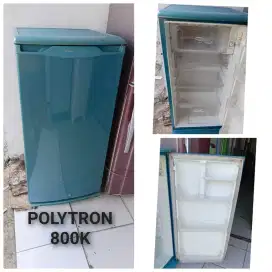 Kulkas 1 pintu politron bekas bergaransi