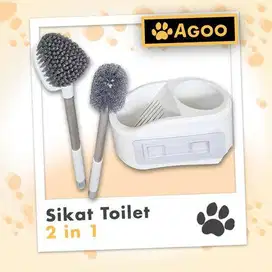 sikat toilet WC kamar mandi 2 in 1 sikat kloset bahan premium