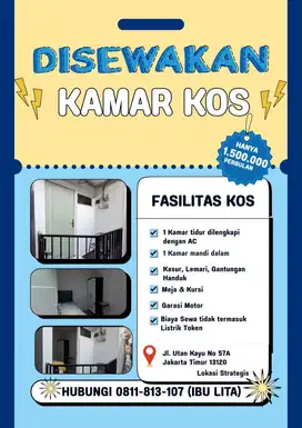DI SEWAKAN KAMAR KOST