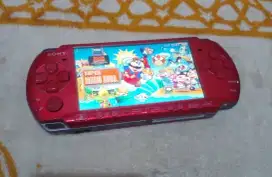 Psp sony 3000 lengkap mulus lancar siap main full games warna merah