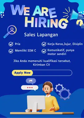 Lowongan Kerja Sales Lapangan Area Binjai