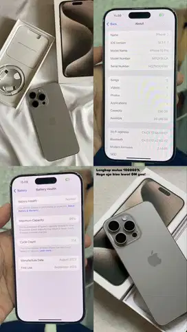 JUAL CEPAT IPHONE 15 PRO 256GB