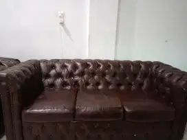 Jual sofa 3,2,1 mewah bahan kulit empuk