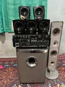 Jual 1 set alat karaoke home theater karena BU