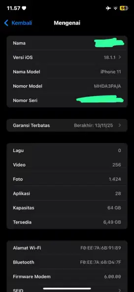 iPhone 11 64gb Resmi