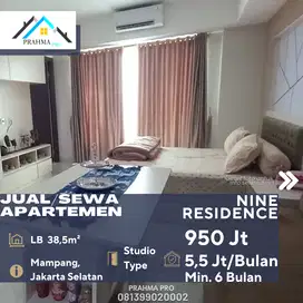 Mampang Jual Sewakan Apartemen Nine Residence Studio Type Full Furnish