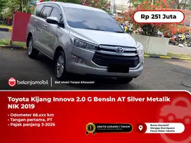 [PAJAK PANJANG] Toyota Kijang Innova 2.0 G AT Silver Metalik 2019/2020