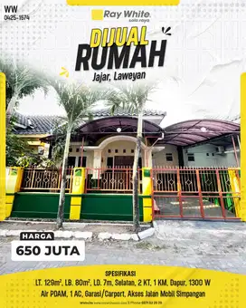 Dijual Rumah Bagus Harga Murah Siap Huni Tanah Luas Dekat Manahan Solo