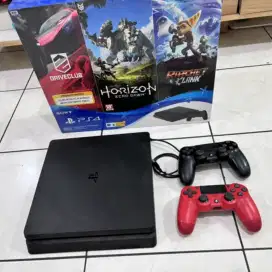 [Second] PS4 Slim 500GB + Additional Stick ori + CD 2in1 Games