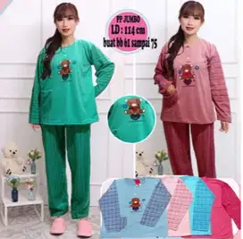 BAJU TIDUR PP JUMBO XXL DAN M/L MOTIF DIGITAL PRINT/PIYAMA SOFT