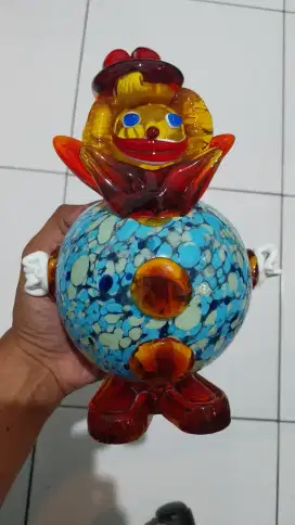 Patung Badut Kristal Murano Italy