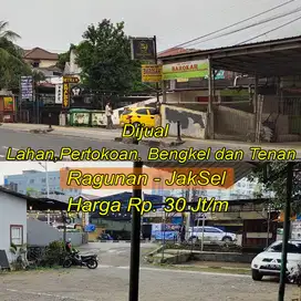 Dijual Lahan, Bengkel, Toko Material, Pertokoan di Pasar Minggu Jaksel