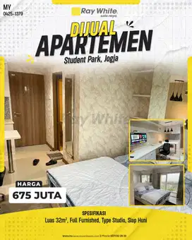 Dijual Apartemen Type Studio Furnished Bagus Siap Huni Lokasi Jogja