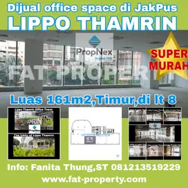 Dijual office space Lippo Thamrin 161m2 lt 8 view Timur