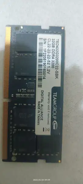 RAM 32 GB DDR4 SO-DIM 3200 MHz PC 4 25600 Second bekas laptop,