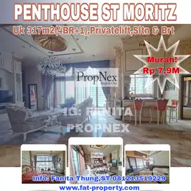 TURUN HARGA!Dijual Apt ST MORITZ Twr Ambasador tipe penthouse 317m2(4B
