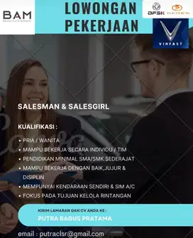 Lowongan Kerja Sales Markeeting