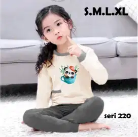Setelan Baju Tidur Anak lengan Panjang Celana Panjang Umur 3 Tahun Sam