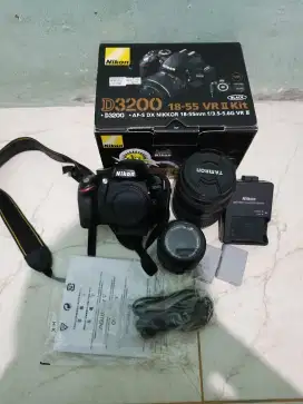 Nikon d3200 lensa kit + tele