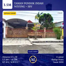 Rumah Hitung Tanah Taman Pondok Indah Wiyung Surabaya