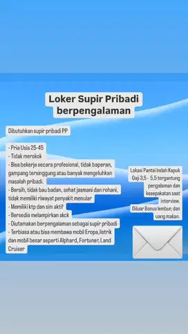 supir pribadi PP lokasi Pantai indah kapuk