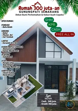 HUNIAN MURAH  BISA KPR INHOUSE