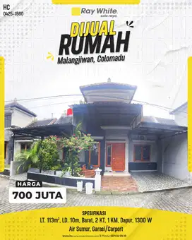 Dijual Rumah Bagus Siap Huni Harga Murah Lokasi Colomadu Dekat Bandara