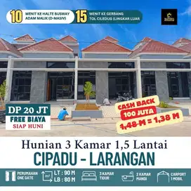 S528.Rumah 1,5Lt 10 menit ke Halte Busway Adam Malik Cukup Dp 20Jt