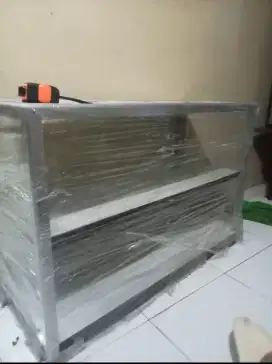 Etalase Kaca kombo Triplek Melamine 100% baru