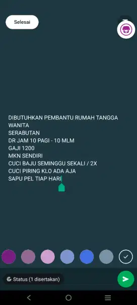 DIBUTUHKAN PEMBANTU