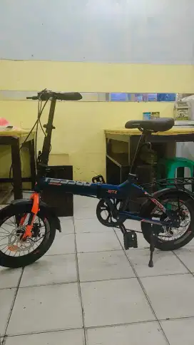 Sepeda lipat 16 inch Odessy ritsz rem cakram boncengan folding bike