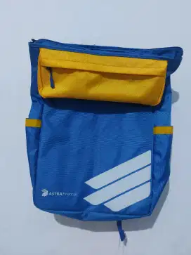 PRELOVED TAS PUNGGUNG TAS KERJA TAS LAPTOP BIRU KUNING ASTRA FINANCIAL