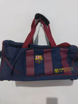 PRELOVED TAS JINJING TAS SELEMPANG FC BARCELONA BIRU DONGKER