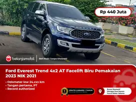[LOW KM] Ford Everest Trend 4x2 AT Biru Pemakaian 2023 NIK 2021