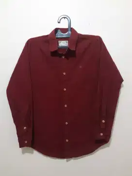 KEMEJA BRAND PAPERSMOOTH MERAH MAROON SIZE M