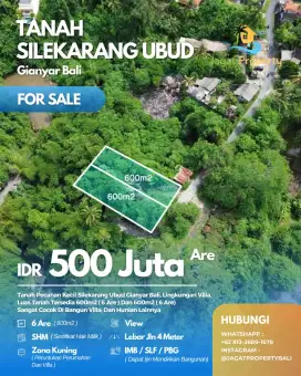 For Sale Freehold Land at Singapadu Kaler Ubud