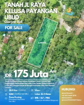 DI JUAL MURAH TANAH DATAR DI JALAN RAYA KELUSA PAYANGAN