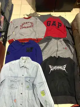 cn,zip,hoodie, dan jaket levis