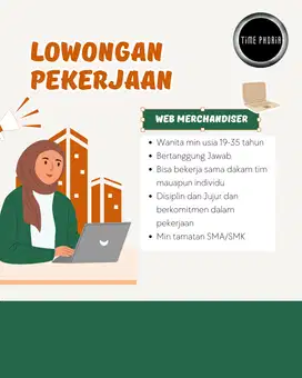 Lowongan pekerjaan WEB MERCHANDISER